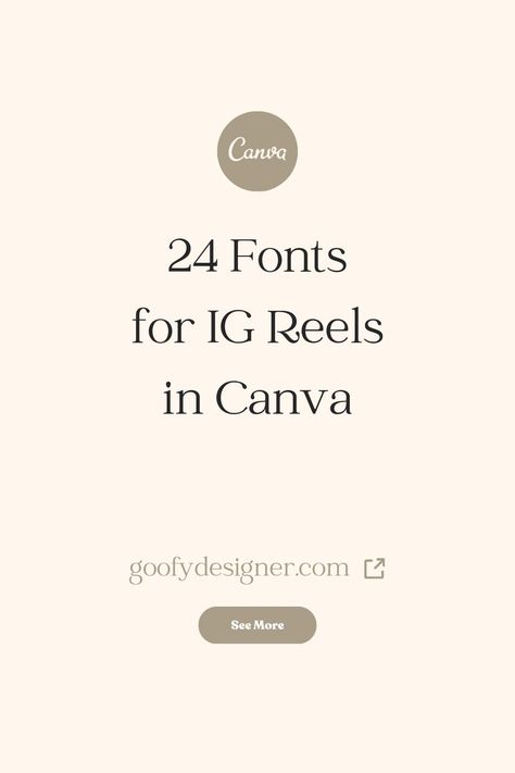 24 Fonts for Instagram Reels in Canva Best Fonts For Instagram Reels, Canva Fonts For Instagram, Fonts For Reels, Fonts For Instagram, Top Free Fonts, Instagram Fonts, Free Handwritten Fonts, Cute Typography, Free Commercial Fonts