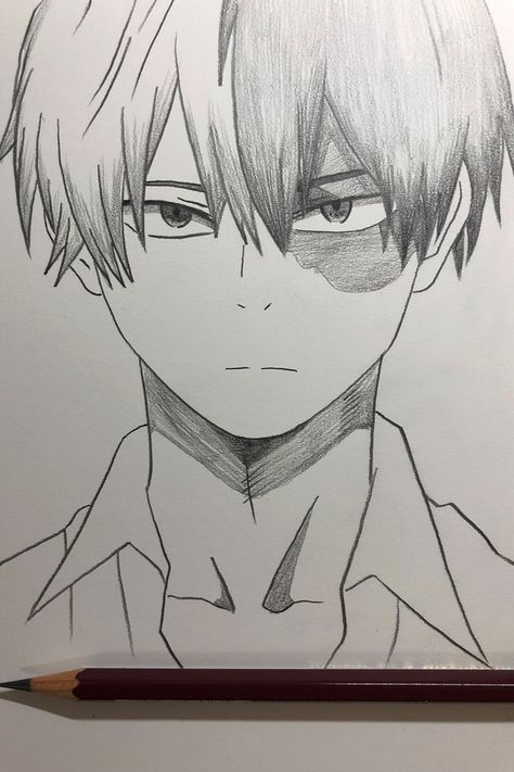 Draw Shoto Todoroki from My Hero Academia Drawing video： https://youtu.be/M1ECKjsCmgc Mitsubishi pencil Uni-4B： https://amzn.to/4dTAGF6 Anime Drawing My Hero Academia, Dabi Drawing Easy, Todoroki Drawing Sketch, How To Draw Mha Style, My Hero Academia Art Style, Pen Easy Drawing, Todoroki Sketch, Kirishima Drawing, Anime Sketches Pencil