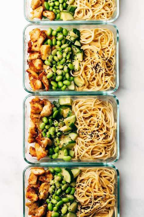 17 Practical And Packable Lunches You'll Actually Be Excited To Eat Sesame Noodle, Resep Diet Sehat, Sesame Noodles, Sesame Sauce, Resep Diet, Idee Pasto, Prepped Lunches, Meal Prep Bowls, Lunch Meal Prep