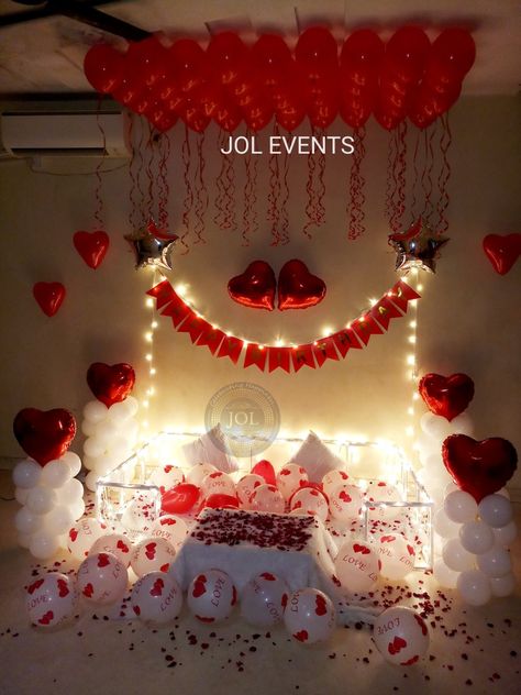 Birthday Surprise Room Decoration at Home for HUSBAND, Romantic room decoration, balloon decoration in Pune. #birthdaydecorations #roomdecoration #romanticdecoration #surprisedecoration #surprisepartydecoration #jolevents #pune Husband Birthday Decorations, Romantic Room Surprise, Romantic Dinner Decoration, Surprise Birthday Decorations, Romantic Room Decoration, Birthday Decorations At Home, Happy Birthday Decor, Wedding Anniversary Decorations, Birthday Room Decorations