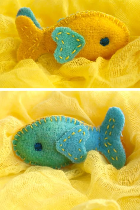 Crochet Fish Patterns, Fish Plush, Felt Fish, Fish Template, Crochet Fish, Miniature Crochet, Pretty Crochet, Kitty Plush, Sewing Stuffed Animals