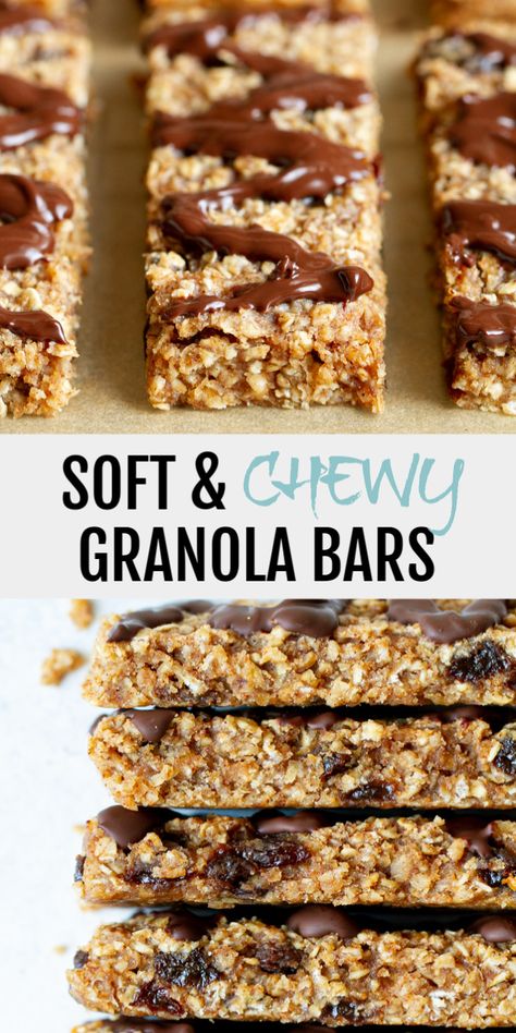 Granola Bar Recipe Healthy, Soft Granola, Gluten Free Granola Bars, Bars Recipes Healthy, Easy Homemade Granola, No Bake Granola Bars, Healthy Granola Bars, Chewy Granola Bars, Baked Granola