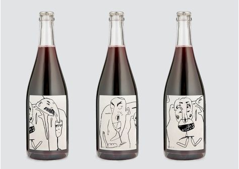 Natural Wine Label Design on Behance Wine Lable Ideas, Wine Bottle Etiquette, White Wine Label Design, Natural Wine Branding, Cool Wine Labels, Fun Wine Labels, Natural Wine Label Design, Mocktail Packaging, Natural Wine Label