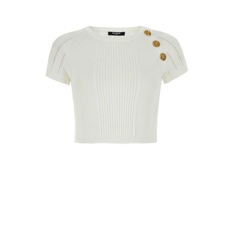 Chanel T Shirt, Balmain Shirt, Balmain Sweater, Balmain Top, Button Crop Top, Balmain Clothing, Chanel Shirt, Custom Top, Classy Work Outfits