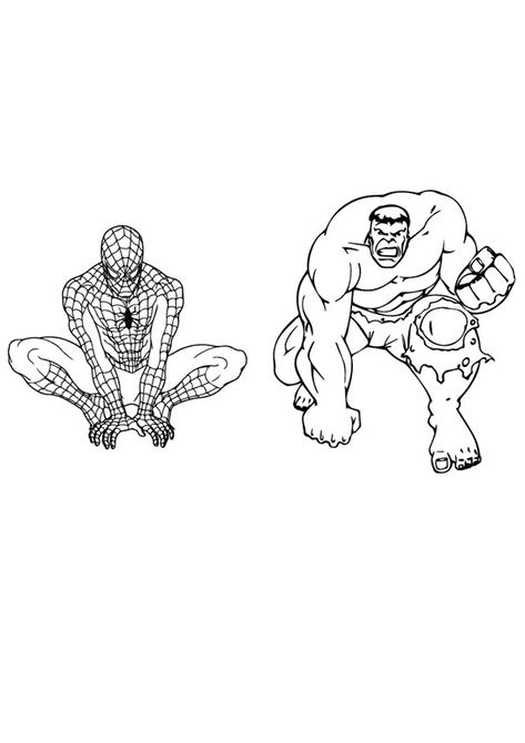 Spiderman VS Hulk Coloring Page. Free printable Hulk Coloring Pages For kids download and print. Spiderman Vs Hulk, Disney New Year, Hulk Coloring Pages, Iron Man Spiderman, Hulk Spiderman, Superhero Coloring Pages, New Year Coloring Pages, Spiderman Coloring, Coloring Page Free Printable