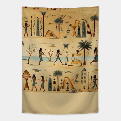 These one of a kind, unique prints are inspired by various Egyptian gods and other ancient Egypt motifs. -- Choose from our vast selection of tapestries to match with your desired size to make the perfect custom tapestry. Pick your favorite: Movies, TV Shows, Art, and so much more! Available in small, medium, large. Perfect for decorations in apartments, bedrooms, and dorm rooms. Unique Prints, Egyptian Gods, Printed Tapestries, Ancient Egypt, Apartments Bedrooms, Custom Tapestry, Unique Print, Dorm Rooms, Egypt