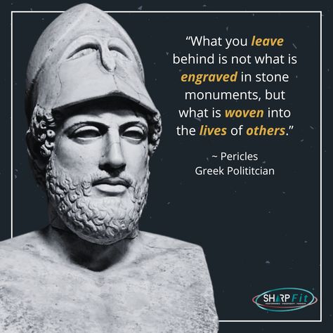 "What you leave behind is not what is engraved in stone monuments, but what is woven into the lives of others." - Pericles

Legacy is not about things, but people. The connections we make and the influence we have on others create lasting impact. Focus on building a life that touches others in meaningful ways.

#EntrepreneurLife #LegacyBuilding #ImpactfulLiving #PersonalDevelopment #FitForLife Daily Quotes Positive, The Lives Of Others, Leave Behind, You Left, Quotes Positive, Daily Quotes, Personal Development, Monument, Focus On