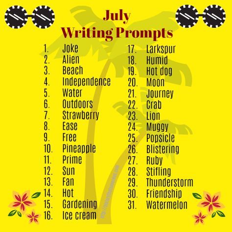 Teen Love Books, July Writing Prompts, Poem Writing Prompts, Kindergarten Writing Prompts, Writing Prompts Romance, Poetry Prompts, Writing Prompts Funny, Photo A Day Challenge, Daily Writing Prompts