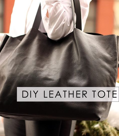 My DIY Celine inspired tote - and a giveaway Minimalist Leather Tote, Diy Leather Tote, Diy En Cuir, Tote Tutorial, Diy Sewing Tutorials, Sac Diy, Tote Bag Tutorial, Leather Bag Pattern, Diy Leather Bag