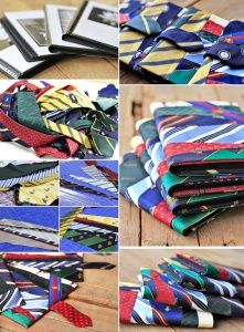 WhatToDoWithOld What To Do With Old Neck Ties? Upcycle Mens Ties, Neck Tie Projects, Old Neck Ties, Necktie Projects, Tie Photo, Necktie Quilt, Tie Pillows, Photo Album Covers, Necktie Crafts