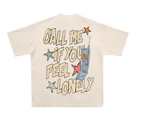 TYLER THE CREATOR CALL ME IF YOU FEEL LONELY T SHIRTS Step into a blend of vintage flair and modern streetwear with the Tyler the Creator "Call Me" Vintage Short Sleeve T-Shirt. Crafted from 100% cotton fleece, this T-shirt is designed for comfort and style with a loose fit that suits the dynamic lifestyles of today's youth. The tee features a sturdy, regular thickness that's perfect for summer wear, maintaining both durability and breathability. This T-shirt showcases a distinctive charac... Tyler The Creator Sweater, Tyler Concert, Grafic Tees, Modern Streetwear, Stitch Shirt, Vintage Short, Tyler The Creator, Cool Diy Projects, Fun Diy