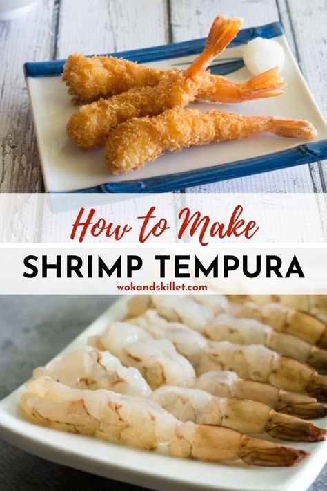 Does your shrimp curl up almost immediately after hitting the hot oil? How do restaurants manage to keep the shrimp so straight? Here’s an easy step-by-step guide on How to Make Shrimp Tempura. Vegetables Tempura, Batter Shrimp, Japanese Shrimp, Zaru Soba, Tempura Sauce, Asian Lunch, Ebi Tempura, Japanese Appetizers, Asian Seafood