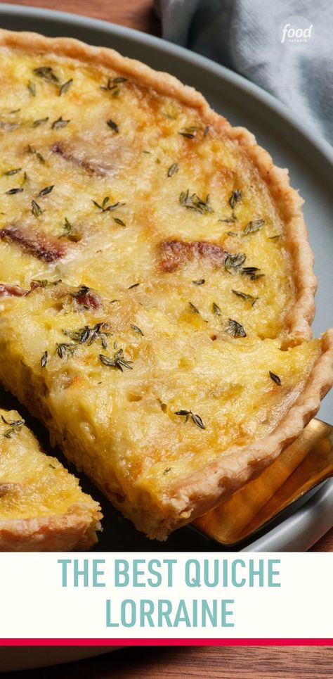 French Quiche, Best Quiche, Sweet Onions, Breakfast Places, Pastry Crust, Tart Pan, French Dishes, Quiche Lorraine, Flaky Crust