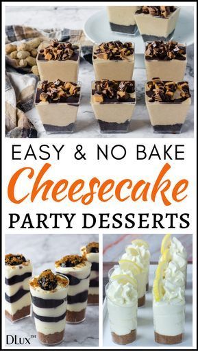 If you're looking for easy no bake cheesecake party dessert recipes check out our collection of some awesome party desserts that are super quick and simple to prepare! Perfect for birthdays, weddings and any party or event! #minidessert #minidesserts #minidessertrecipes #easynobakecheesecake #cheesecakerecipes #cheesecakedessertrecipes #nobakecheesecakerecipes #nobakecheesecakedesserts #nobakedesserts #nobakedessertideas #nobakedessertrecipes #nobakedessert #easydesserts #easydessertideas Cheesecake Dessert Ideas, Spaghetti With Zucchini, Dessert Shooters Recipes, Shooter Recipes, Cheesecake Desserts Recipes, Dessert Cups Recipes, Mason Jar Desserts, Mini Dessert Recipes, Mini Dessert Cups