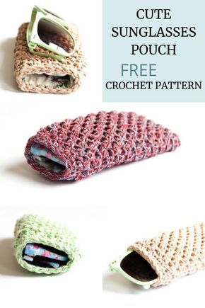 Crochet Sunglasses Case for summer lined with fabric Crochet pattern with skill level easy. Quick and fun crochet pattern. FREE crochet pattern for summer. Crochet Cute Sunglasses Pouch. . #crochetpattern #freecrochetpattern #crochetsunglassescase #freecrochet Crochet Sunglasses Case, Crochet Sunglasses, Crochet Eyeglass Cases, Crochet Sun, Fabric Crochet, Glasses Pouch, Yarn Ideas, Crocheted Bags, Crochet Case