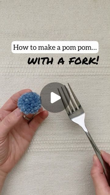 Amigurumi Pattern Designer on Instagram: "Don’t have a pom pom maker? Or can’t remember where you put yours?? 😅 It’s so simple to make one with a fork!   2 important tips: 1) the knot tied around your strands needs to be tight! 2) don’t be afraid to trim! The more you trim, the more circular your pom pom will look. 👌  ✨ Why am I making pom poms? In preparation for a little free pattern coming soon... 🤗" How To Make Small Pom Poms, Diy Puff Ball Pom Poms, Pom Pom How To Make, How To Make Pop Poms With Yarn, How To Make Pom Poms With A Fork, Easy Yarn Pom Pom Diy, Fork Pom Pom Tutorial, Pom Pom Pictures, Make A Pom Pom With Yarn