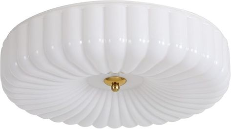 KCO Lighting White Ribbed Glass Flush Mount Ceiling Light Large Milk Glass Semi Flush Mount Light Round LED Kitchen Ceiling Light Contemporary Hallway Ceiling Light Fixtures - Amazon.com Milk Glass Semi Flush Mount, Hallway Ceiling Light Fixtures, Glass Flush Mount Ceiling Light, Hallway Ceiling Lights, Contemporary Hallway, Hallway Ceiling, Semi Flush Mount Light, Led Kitchen, Kitchen Ceiling Lights