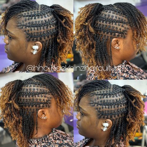 Simple yet elegant! Beautiful Natural hairstyles are made here. #healthyhair #4chairdaily #coilyhairstyles #blackgirlhair #naturalhairgroup… | Instagram Twist And Lock Natural Hair, Afrotwists Hairstyles, Hairstyles For Microlocs, Twist And Lock Natural Hairstyles, 4c Natural Twist Hairstyles, Cute Cornrow Hairstyles, Natural Twist Styles, Natural Twist Hairstyles, Twist Hairstyles For Natural Hair