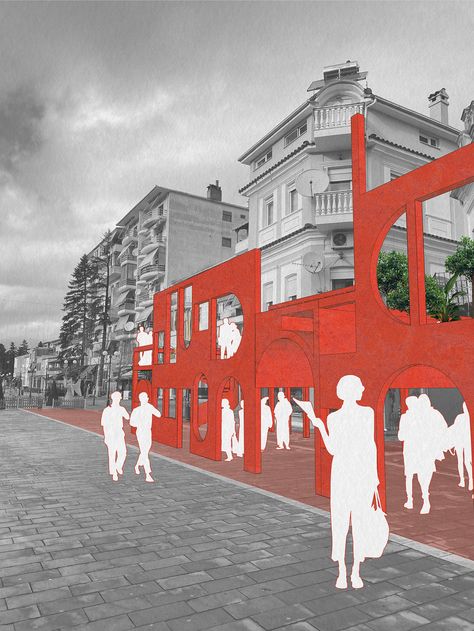 Bernard Tschumi Urban Revitalization :: Behance Urban Revitalization, Bernard Tschumi, Architecture Design Presentation, Project Architecture, Urban Design Graphics, Urban Design Architecture, Architecture Portfolio Design, Illustration Architecture, 타이포그래피 포스터 디자인