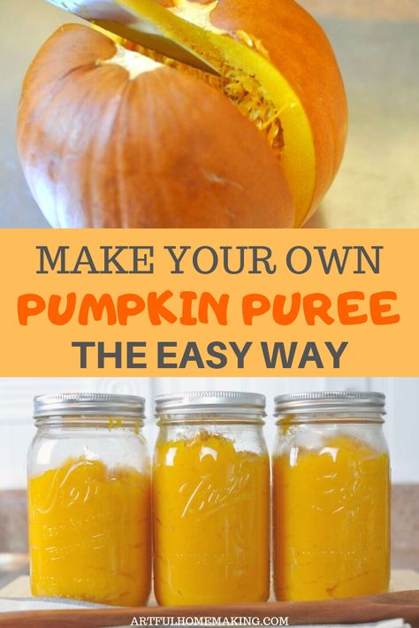 Make Pumpkin Puree, Whole Pumpkin, Pumkin Decoration, Pumpkin Puree Recipes, Cooking Pumpkin, Pumpkin Cake Recipes, Sugar Pumpkin, Baked Pumpkin, Pumpkin Cake