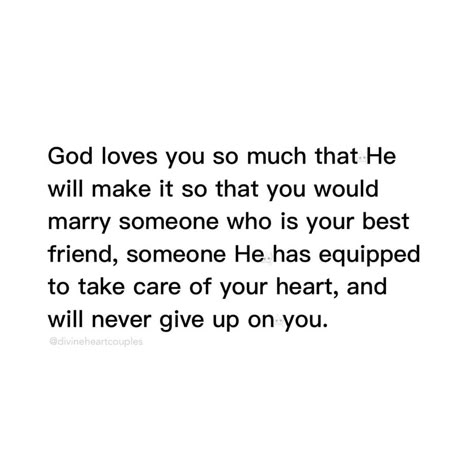 Divine♥️Couples on Instagram: “💯♥️♥️God doesn’t play about His children. God loves you. He already has it planned. His plan is for you to be happily married in a secure…” True Love Spiritual Quotes, Godly Love Quotes Relationships, Bible Relationship, Quotes About Being In Love, Loved By God, Godly Relationship Quotes, God Centered Relationship, Biblical Marriage Quotes, God's Healing