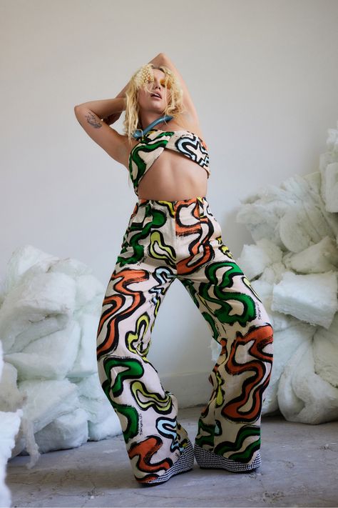 Asymmetrical Crop Top, Making A Wedding Dress, Spring 2023 Ready To Wear, 2023 Ready To Wear Collection, 2023 Ready To Wear, Simon Miller, Wide Leg Linen Pants, Print Trends, Spring 2023