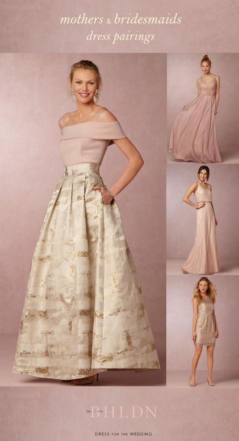 Mother of the Bride Top and Skirt | BHLDN | Coordinates with Pink and Neutral Bridesmaid Dresses Wedding Guest Dresses Australia, Summer Mother Of The Bride Dresses, Bride Top, Neutral Bridesmaid Dresses, Mother Of The Groom Dresses, Beach Wedding Attire, Bhldn Dress, Mother Of The Bride Dresses Long, Spring Wedding Guest Dress