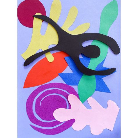 Matisse Kids, Abstract Pastel Art, Statue Of Liberty Drawing, Mixing Primary Colors, Sculpture Art Projects, Abstract Art Projects, Black Ink Art, Paper Mache Animals, Art Teaching