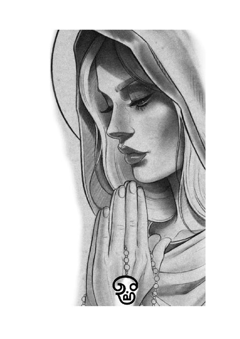 Praying Woman Tattoo, Woman Praying Tattoo, Virgin Mary Drawing Tattoo, Maria Tattoo Design, Nun Tattoo Design, Virgin Mary Tattoo Stencil, Madonna Tattoo, Mother Mary Tattoos, God Drawing