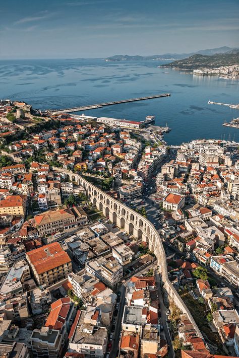 Greek Cruise, Kavala Greece, Going Dark, Roman Aqueduct, Southern Europe, Medieval History, World Pictures, Spain And Portugal, Greece Travel