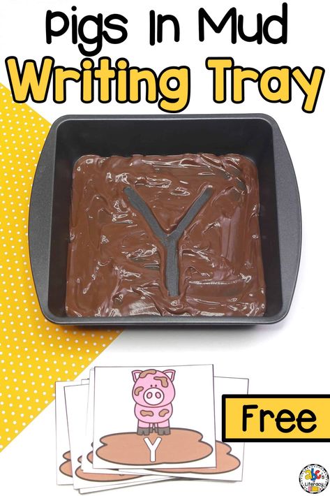 Letter Formation Activities, Farm Activities Preschool, Muddy Pigs, National Pig Day, School Diy Ideas, Farm Theme Preschool, Pig In Mud, Multisensory Activities, Farm Unit