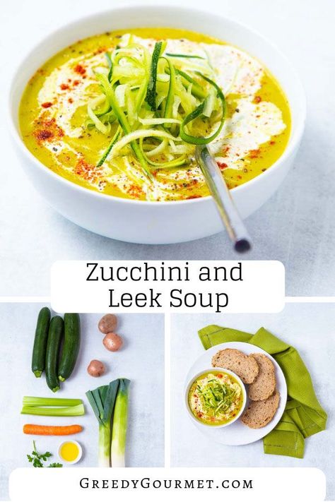 Zucchini and Leek Soup - delicious vegan soup that's super healthy for you | vegan soup ideas | vegan soup recipes | leek soup | zucchini soup #soup #vegan