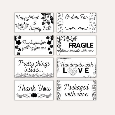 Thermal Labels Ideas, Sticker Small Business, Thank You Order, Print Labels, Digital Labels, Fall Designs, Thermal Label Printer, Business Packaging, Thermal Labels