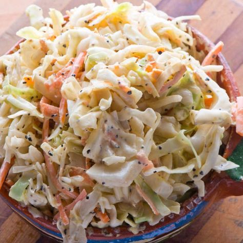 Dole Classic Coleslaw Recipe - Conscious Eating Dole Coleslaw Recipe, Coleslaw For Pulled Pork, Creamy Coleslaw Dressing, Classic Coleslaw Recipe, Easy Coleslaw, Coleslaw Recipe Easy, Homemade Coleslaw, Hot Spices, Creamy Coleslaw