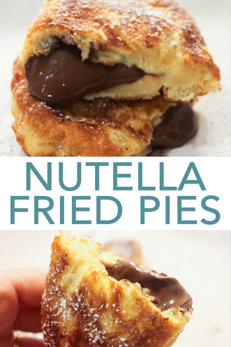 Nutella Treats, Easy Dessert Idea, Night Dessert, Nutella Recipes Easy, Cottage Diy, Fried Pies, Nutella Desserts, Quick Easy Desserts, Nutella Recipes