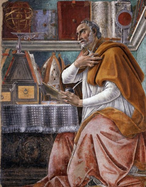 Saint Augustin Ancient Greek Clothing, Saint Marys College, St Augustine Lighthouse, Augustine Of Hippo, Santi Cattolici, Astrology Books, Sandro Botticelli, Thomas Aquinas, Art Of Manliness