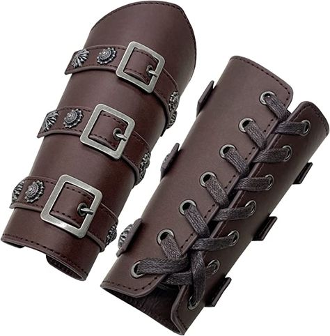 Arm Bracers, Arm Guards, Medieval Cosplay, Leather Bracers, Cosplay Armor, Arm Guard, Larp Costume, Leather Rivets, Leather Armor