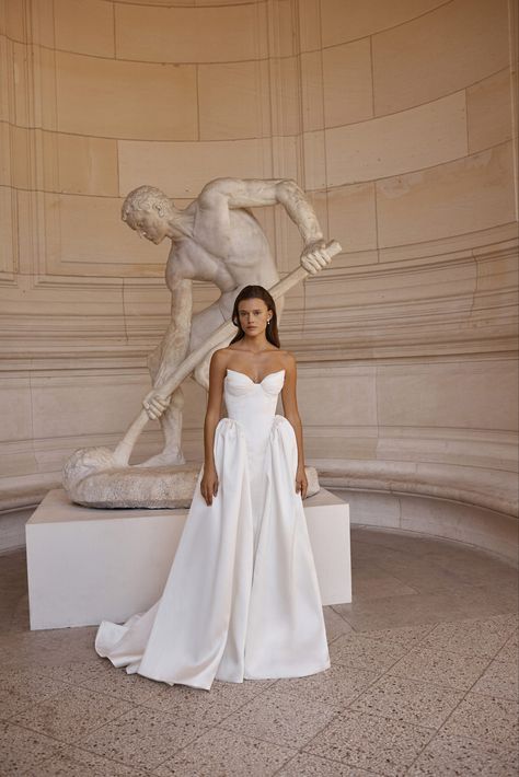 ‘Allesandra’ - Alon Livné Official Website Egyptian Background, Alon Livne, Drop Waist Wedding Dress, Volume Skirt, Wedding Dress 2024, Timeless Wedding Dress, Eternal Beauty, Full Volume, Kleinfeld Bridal