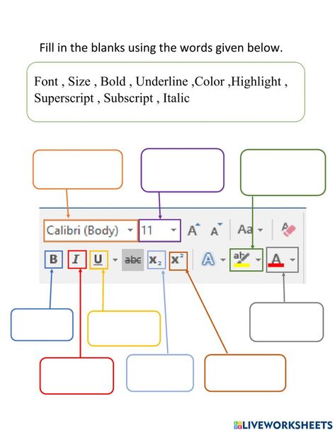 Computer Worksheet, Computer Activities For Kids, Computer Exam, Microsoft Word Lessons, Computer Science Lessons, Computer Lab Lessons, Computer Notes, Teaching Computers, Computer Lessons