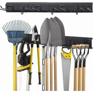 Garage Wall Organizer, Broom Storage, Garden Tool Holder, Power Tool Organizer, Tool Hooks, Garage Workshop Organization, Garage Tool Organization, Garden Tool Organization, Garage Tool Storage