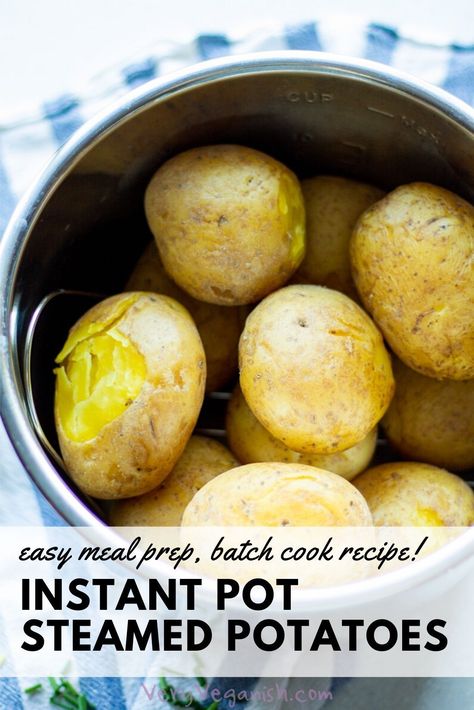 Potato Reset, Pressure Cook Potatoes, Boiling Potatoes, Potatoes In The Instant Pot, Fries In The Air Fryer, Instant Pot Steam, Potato Diet, Cooked Potatoes, Healthy Potato