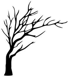 Bare Tree Drawing, Trees Drawing Tutorial, Metal Tree Art, Leafless Tree, Tree Outline, Simple Tree, Seni Dan Kraf, Tree Artwork, Bare Tree