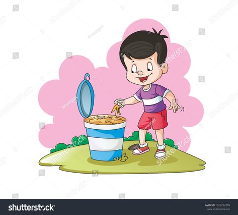 Illustration Boy Throw Garbadge Dustbin Stock Illustration 1626222289 Use Dustbin Poster, Dustbin Drawing, Independence Day Hd, Clean India, Find Illustration, Village Drawing, Celebration Poster, Earth Day Projects, Drawing Kids