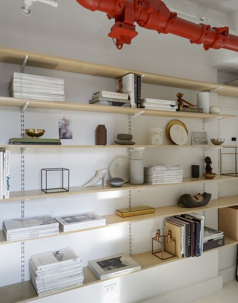 Model Camilla Vest's NYC loft and Scandi design business Objects by Camilla Vest Soho Apartment, Nyc Loft, Soho Loft, Plywood Shelves, Office Shelf, Scandi Design, Sideboard Designs, Soho House, Design Del Prodotto