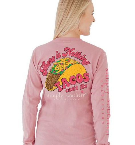 Cowgirl Closet, Southern Preppy, Closet Clothes, Simply Southern Shirts, Simply Southern Tees, Ladies Style, Preppy Southern, Pink Long Sleeve Shirt, Southern Shirts