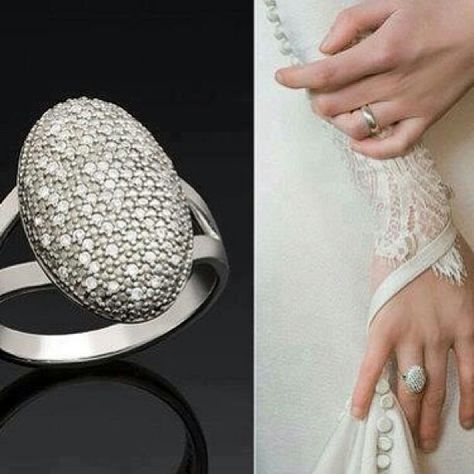 Bella's ring Twilight Inspired Wedding, Twilight Ring, Unique Wedding Rings For Women, Twilight Outfits, Twilight Wedding, Wedding Flower Jewelry, Unique Wedding Rings, Bella Wedding, Twilight Breaking Dawn