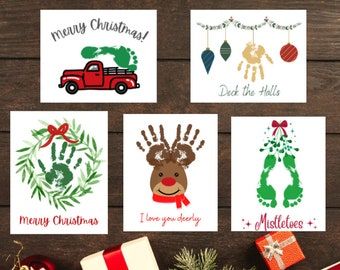 Footprint Art Christmas, Baby Christmas Crafts, Christmas Handprint Crafts, Handprint Christmas, Baby Art Projects, Footprint Crafts, Preschool Christmas Crafts, Footprint Art, Handprint Crafts