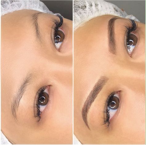 Ombre Tattoo Eyebrows, Hybrid Brows Before And After, Eyebrow Tattoo Before And After, Hybrid Eyebrows, Microblading Inspiration, Eyebrow Tattoo Ideas, Combo Brows Microblading, Ombré Eyebrows, Hybrid Brows