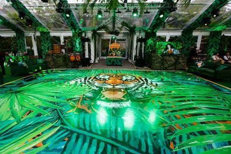 Tropical Dance Floor, Safari Gala, Jungle Theme Wedding, Enchanted Theme, Fifa 2023, Jungle Floor, Tropical Dance, Central Park Zoo, Jungle Wedding