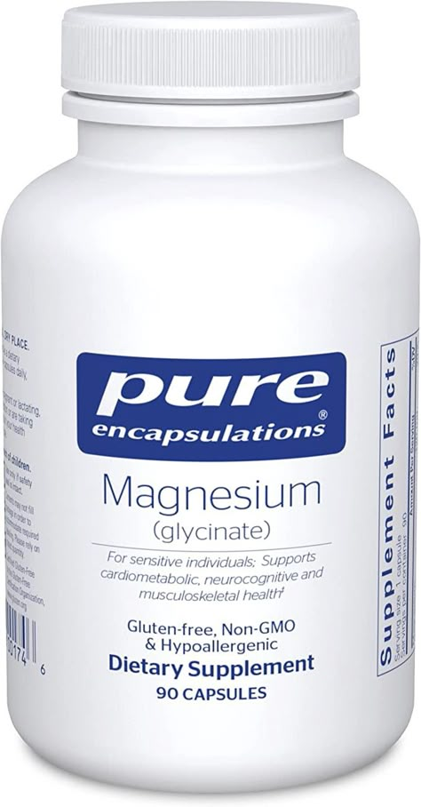 BrandPure EncapsulationsItem FormCapsulePrimary Supplement TypeMagnesiumUnit Count90 CountFlavorUnflavored

About this item

Heart Health: Magnesium activates the enzymes necessary for a number of physiological functions, including neuromuscular contractions, cardiac function, and the regulation of the acid-alkaline balance in the body.*

Overall Health & Nutrient Metabolism: This vital mineral helps the metabolism and utilization of many essential nutrients, including vitamin B6, vitamin C, and Good Vitamins For Women, Pure Encapsulations, Thyroid Support, Magnesium Citrate, Sleep Supplements, Magnesium Glycinate, Muscle Fatigue, Vitamins For Women, Best Supplements